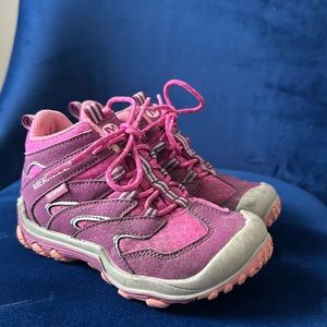 Merrill hiking boots waterproof pink